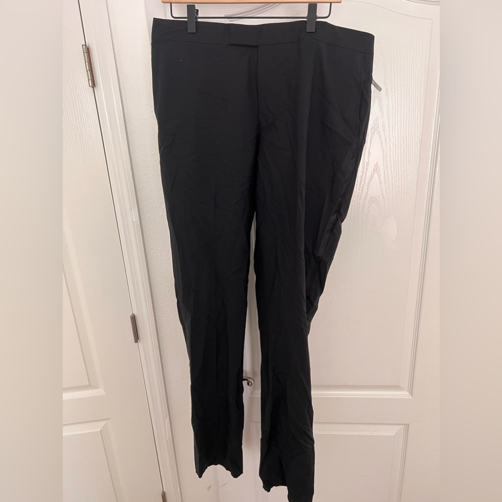 Nordstrom Black Dress Pants with Pinstripe SZ 36